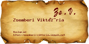 Zsemberi Viktória névjegykártya